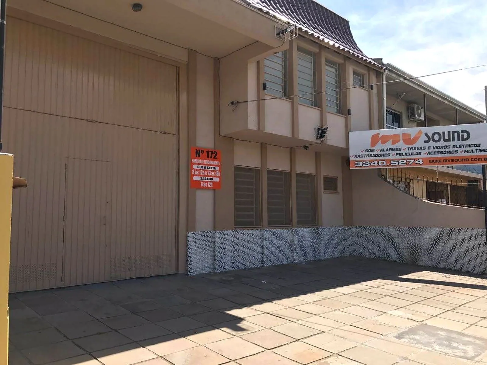 Fachada da MV SOUND no Sarandi, Porto Alegre